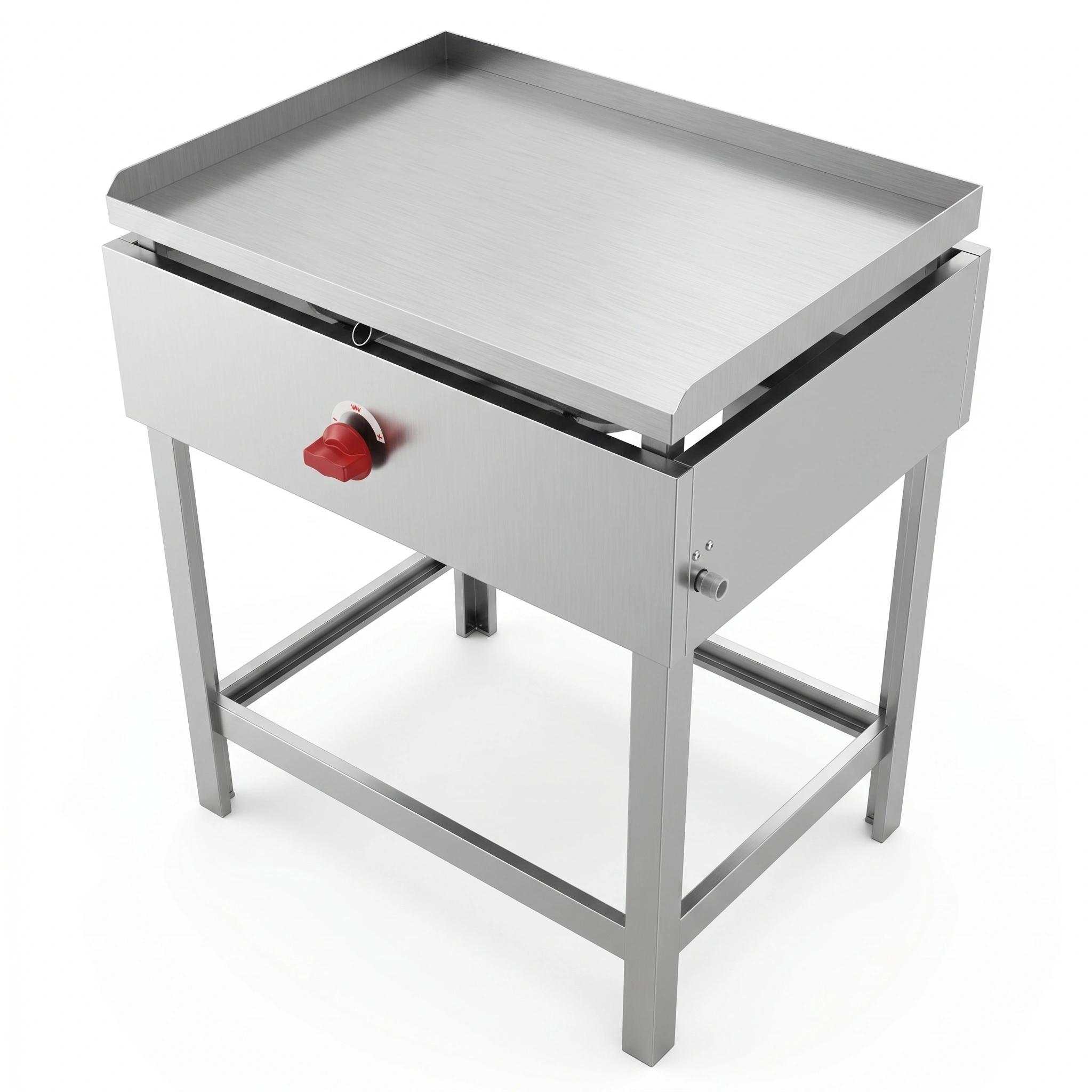Plancha churrasquera industrial 50x50 fierro dulce acero inoxidable Bravoinox