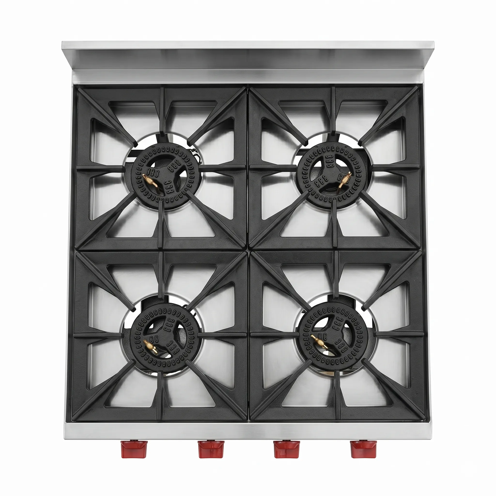 Anafe industrial 4 platos acero inoxidable Bravoinox