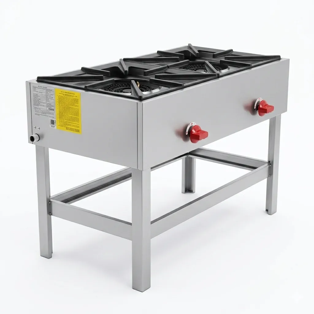 Anafe industrial 2 platos acero inoxidable Bravoinox