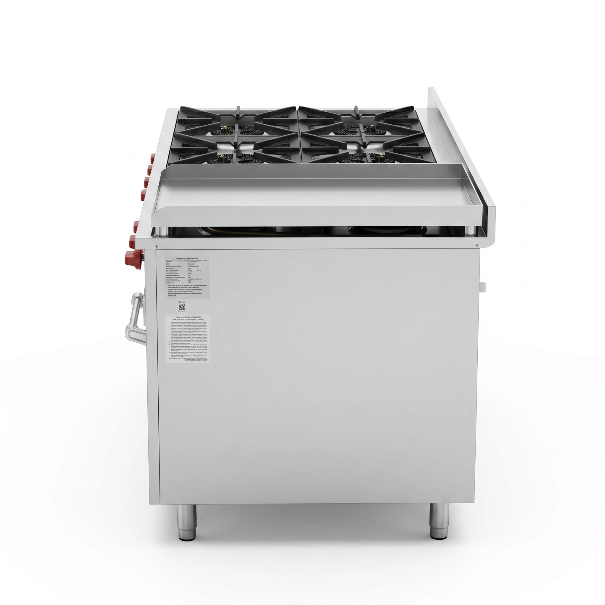 Cocina industrial 8 platos con hornos acero inoxidable Bravoinox