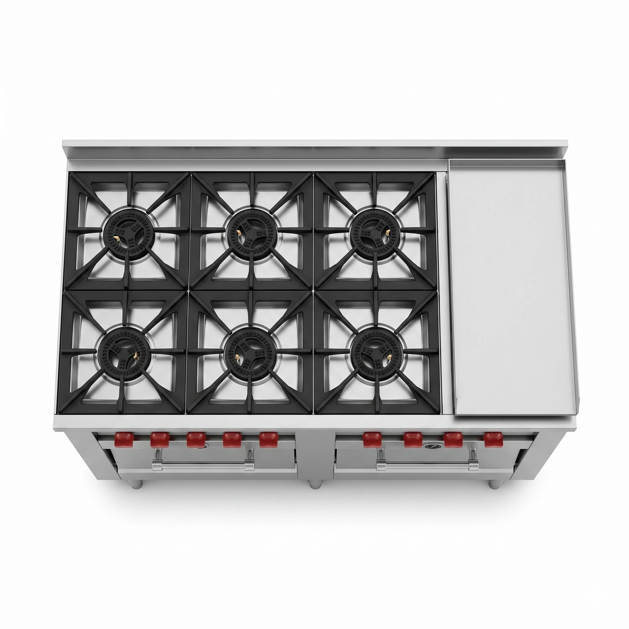 Cocina industrial 8 platos con hornos acero inoxidable Bravoinox