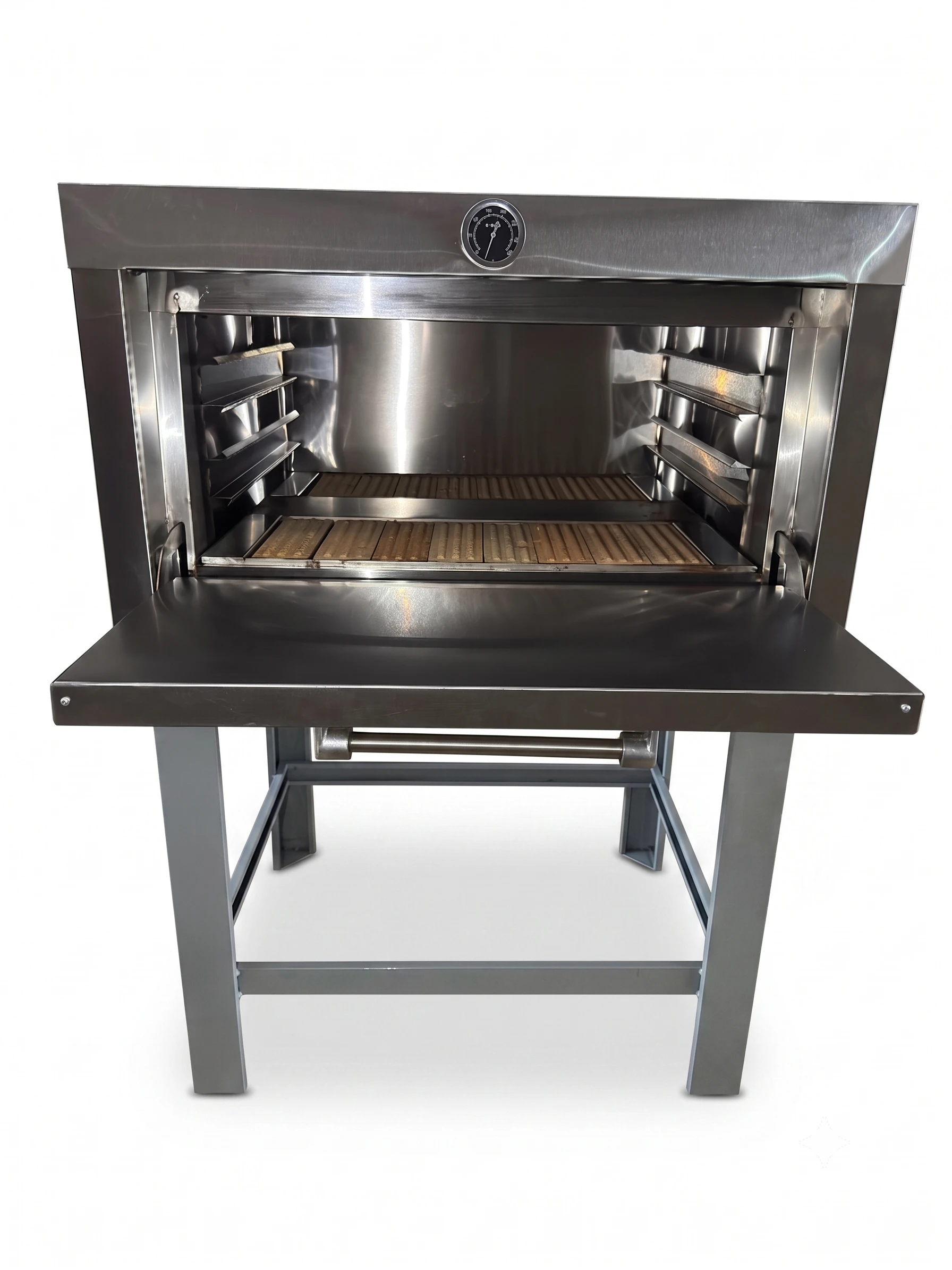 Horno industrial 21-Li con cámara de acero inoxidable y bandejas enlozadas Bravoinox