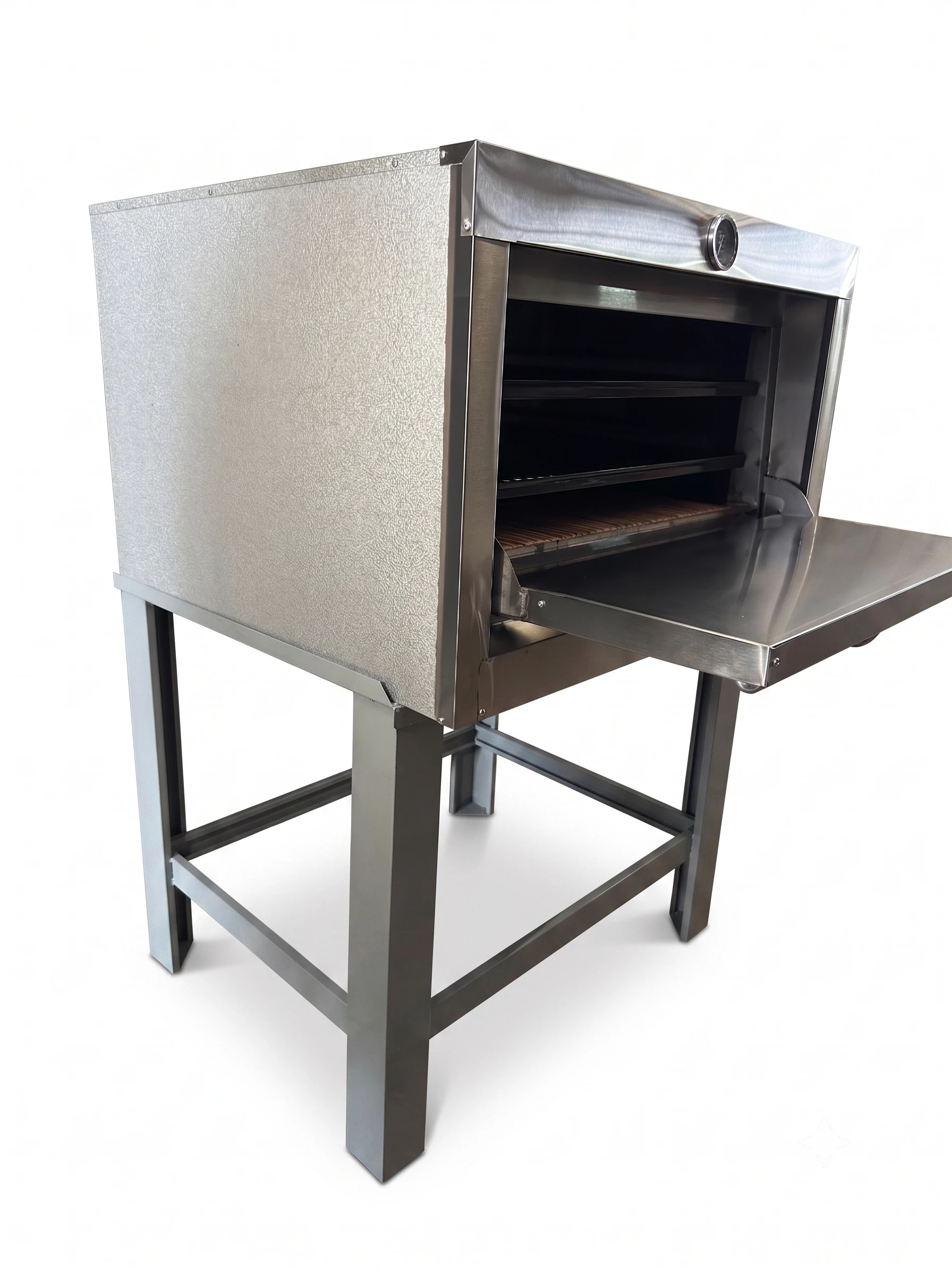 Horno industrial 21-Li con cámara de acero inoxidable y bandejas enlozadas Bravoinox
