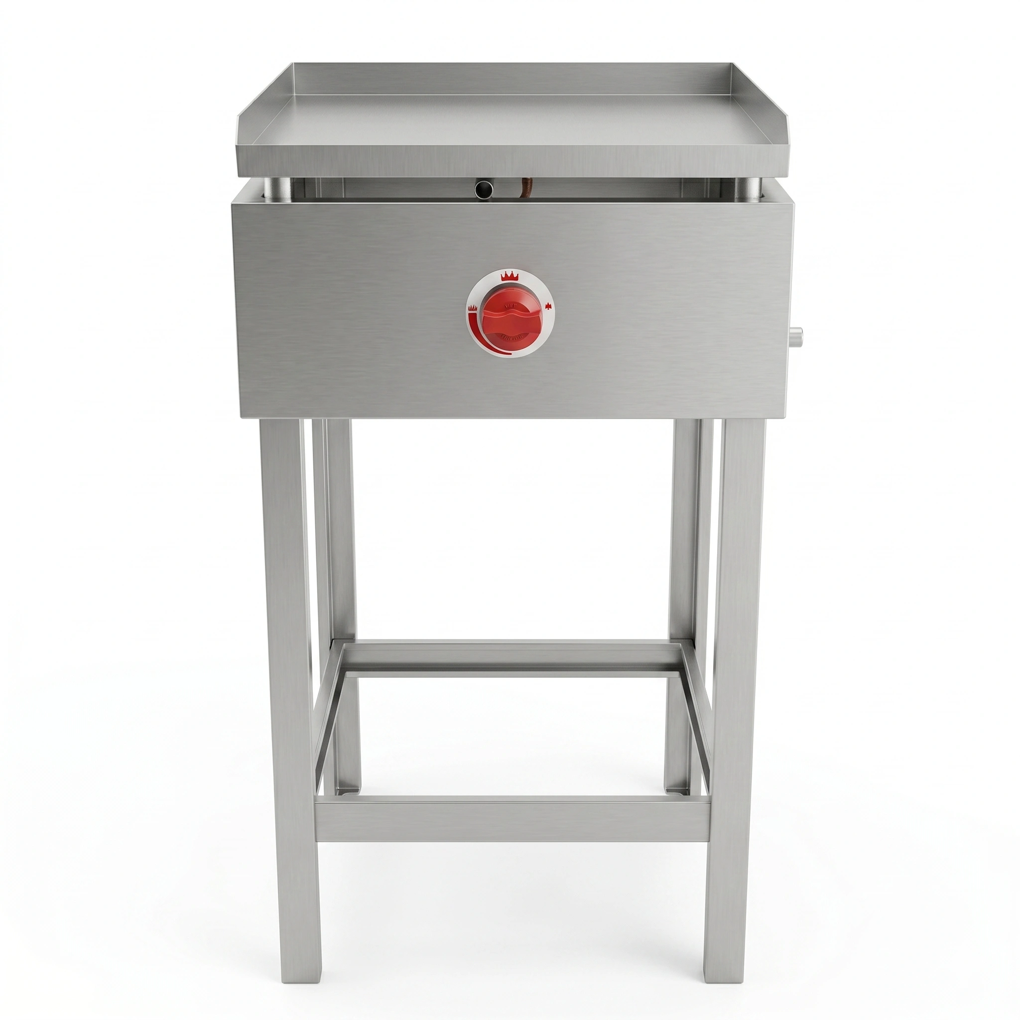 Plancha churrasquera industrial 50x50 fierro dulce acero inoxidable Bravoinox