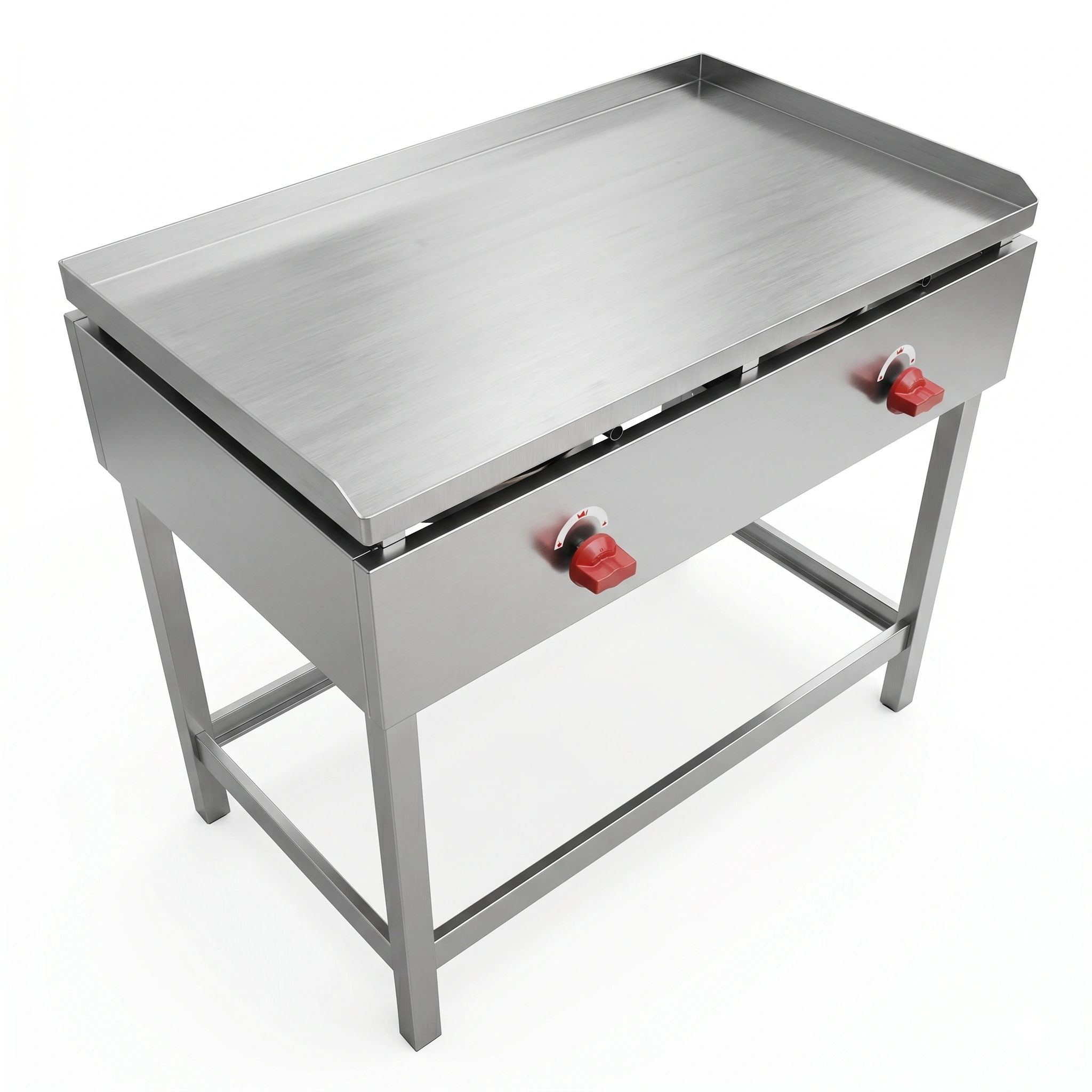 Plancha churrasquera industrial 50x50 fierro dulce acero inoxidable Bravoinox